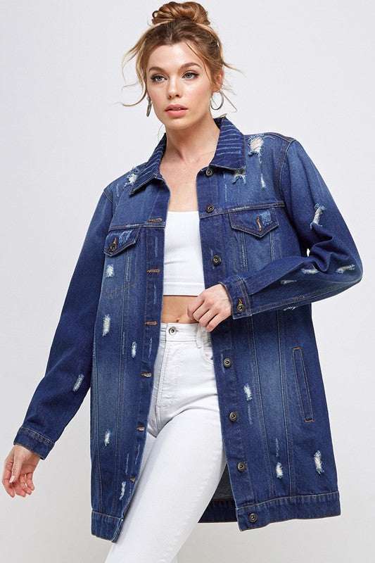 Distressed Denim Jacket