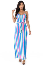 Blue Stripe Maxi Dress