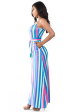 Blue Stripe Maxi Dress