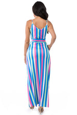 Blue Stripe Maxi Dress