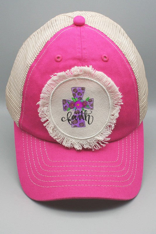 Purple Faith Cross Hat