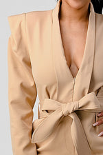 Blazer Romper with Belt