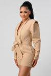 Blazer Romper with Belt