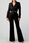 Blazer and Cutout Pant Set