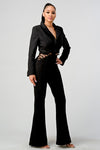 Blazer and Cutout Pant Set