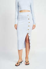 Midi Button Skirt