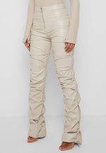 High Waisted Pu Leather Pants