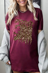 Jesus Face Gold Sequins T Shirt