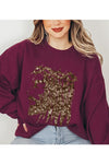 Jesus Face Gold Sequins Sweatshirt