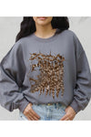 Jesus Face Gold Sequins Sweatshirt