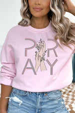 Pray Hands Floral Sweatshirt