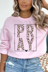 Pray Leopard Block Sweatshirt