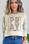 Pray Leopard Block Sweatshirt