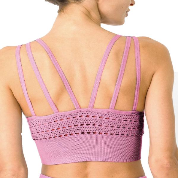 Pink Mesh Seamless Sports Bra - TWUMBAAH 